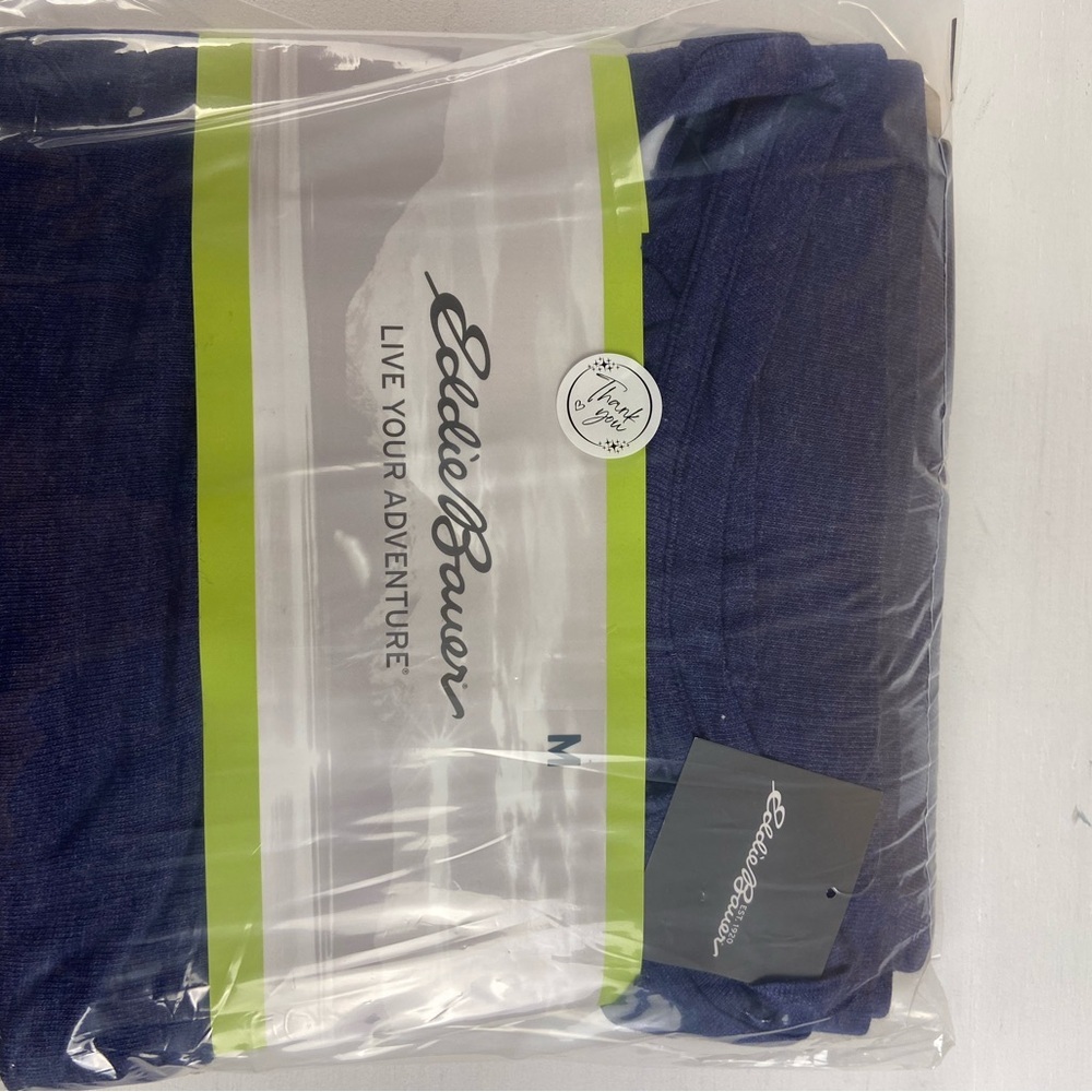 Eddie Bauer NWT 2 Pc Pajama Set Blue Long Sleeve Lounge Sleepwear M - Picture 12 of 14